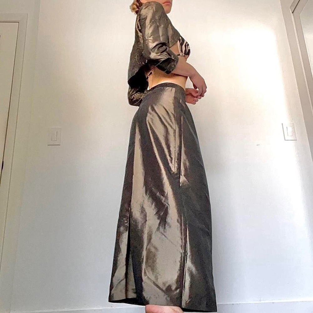 Vintage Flower Shrug & Long Maxi Skirt 2pc Matchi… - image 5